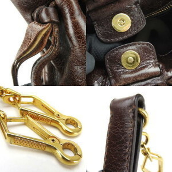 Miu Miu handbag brown leather matelassé gathered - Picture 8 of 11